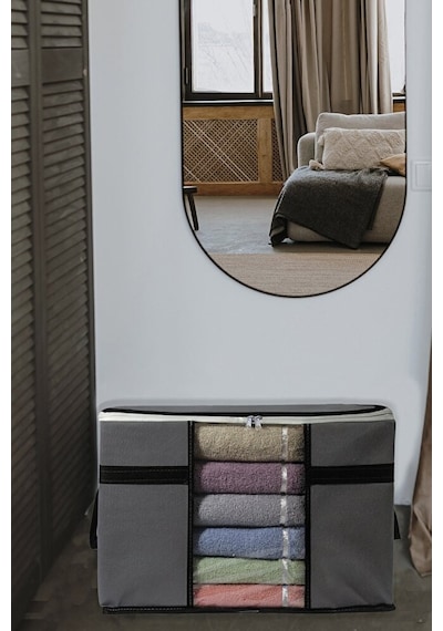 Adarya Home 5 Adet Pencereli Kazak Hurcu- 50x40x30 Gri