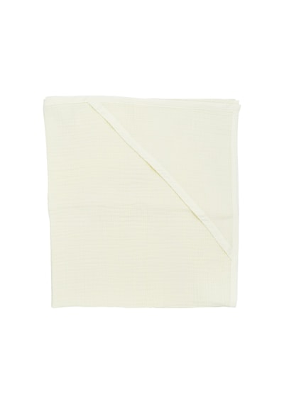 Ezh 1207 %100 Pamuklu 4 Kat Bebek Banyo Havlusu 92 x 82 CM Krem