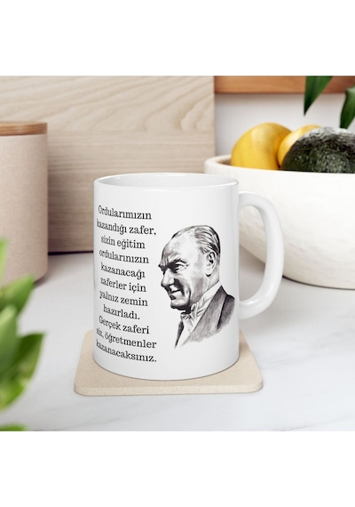 Ordularımızın Kazandığı Zafer Baskılı Öğretmenler Günü Hediyesi Beyaz
