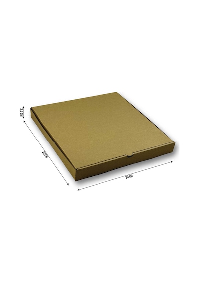 Baskısız Kraft Pizza Kutusu 30x30x3,5cm Orta Boy 100 Adet