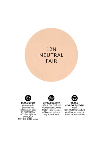 Ultra Colour Kompakt Pudra 12n Neutral Fair 0