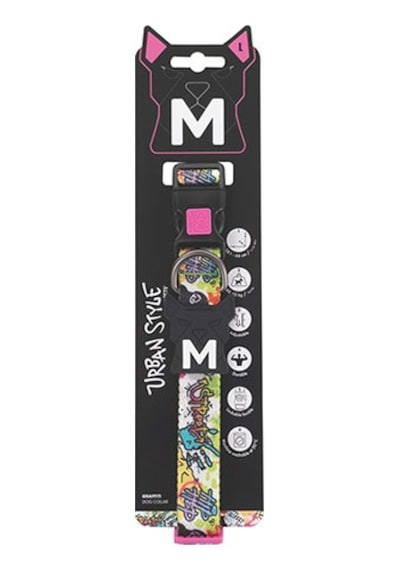M-pets Urban Style Graffiti Köpek Boyun Tasması Large 38,1x66 Cm 244-58059.04 Çok Renkli