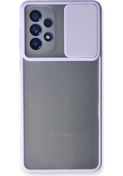 Hnrlıshp Newface Samsung Galaxy Uyumlu  A33 5g Kılıf Palm Buzlu Kamera Sürgülü Silikon - Lila