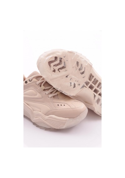 Dgn 65118 Kadin Bağcikli Sneaker Ayakkabi 65118-2027-R0152 Bej