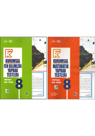 Kurmay 8. Sınıf Kurumsal Fen Bilimleri Yaprak Test+kurumsal Matematik Yaprak Test 2 Kitap