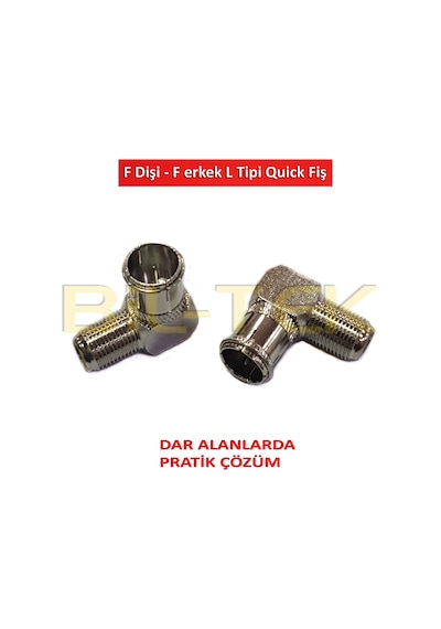 Hızlı F Konnektör L Tipi Quick Fiş - 1 Adet