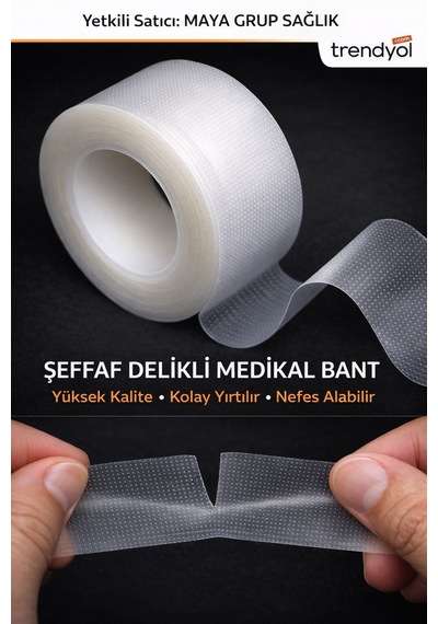 Şeffaf Ayak Vurması Bandı 5 Cm X 5 M Esnek Cilt Dostu Flaster