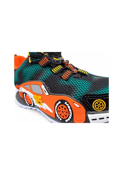 Papucumun Dünyası Çocuk Şimşek Mcq Işıklı Lıghtyear Spor Araba Detaylı Spor Ayakkabı Sneaker Turuncu