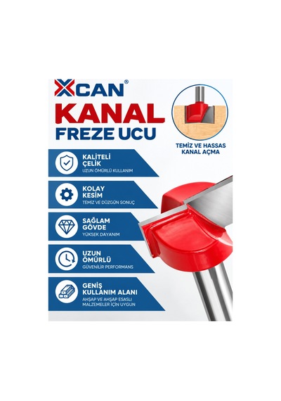Kanal Freze Ucu Ø32 Mm 6 Mm Şaft 16 Mm Kesim Yüksekliği