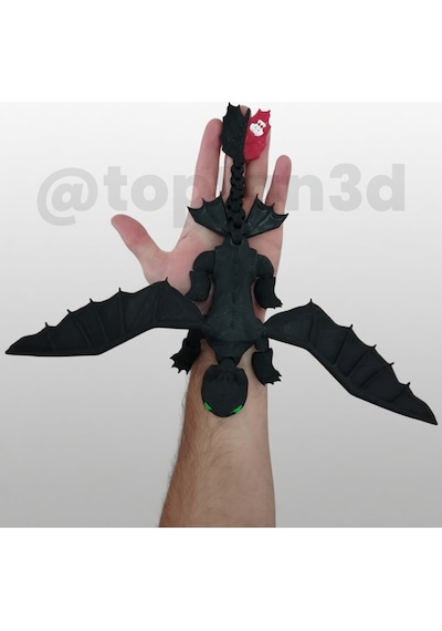Mega Boy Ejderhanı Nasıl Eğitirsin Gecenin Öfkesi - Dişsiz Toothless - Hareketli Figür 25cm