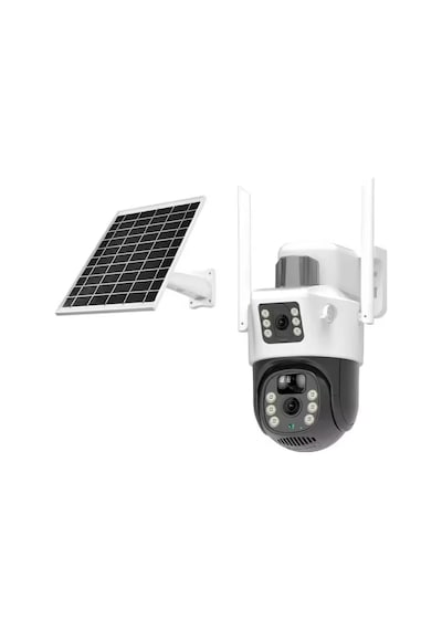 C4 V380 Pro 4mp Çift Lens Solar 4g Sim Kartlı Btk Kayıtlı Ptz Güvenlik Kamerası