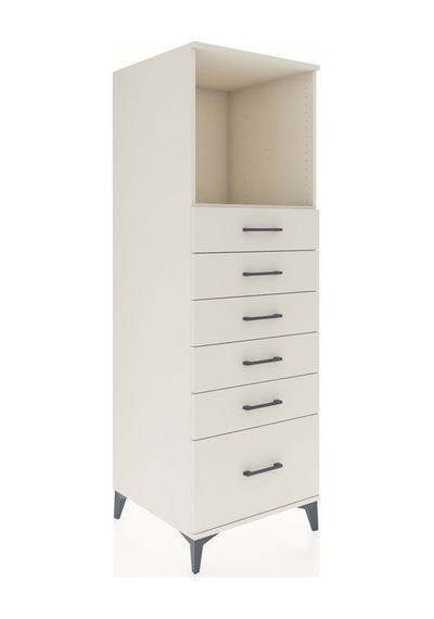 Kronos Dolap Tek Raflı 6 Çekmeceli 60x59x182 Aytaşı-aytaşı Aytaşı