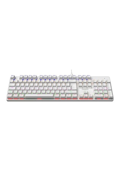 Everest Kb-mekanik 1 Lumos Usb Rainbow Aydınlatmalı Full Anti-ghosting Mekanik Gaming Oyuncu Klavye Beyaz Red Switch