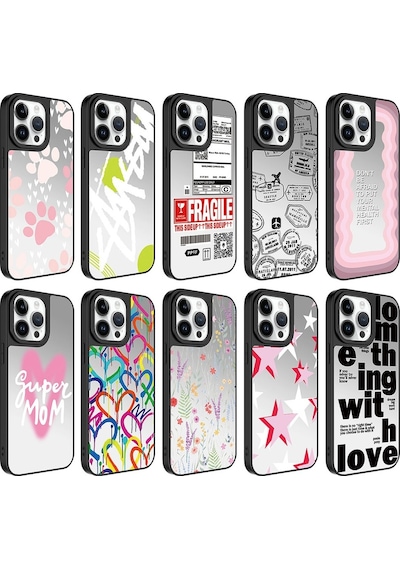 Apple Uyumlu iPhone 14 Pro Kılıf Aynalı Desenli Kamera Korumalı Parlak Zore Mirror Kılıf