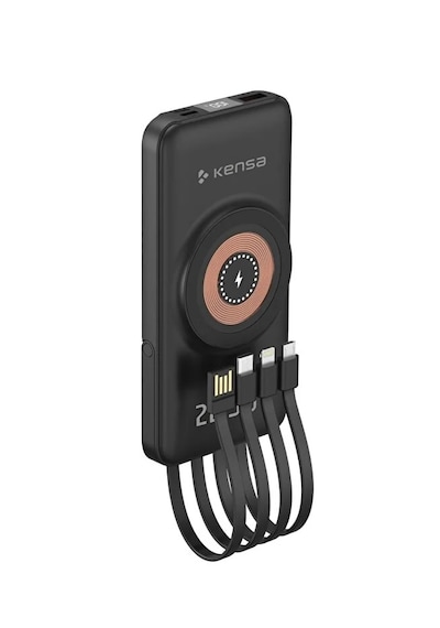 10000 Mah Magsafe Uyumlu Taşınabilir Powerbank Dahili Kablolu 22.5w Scp 20w Pd 15w Wireless Siyah