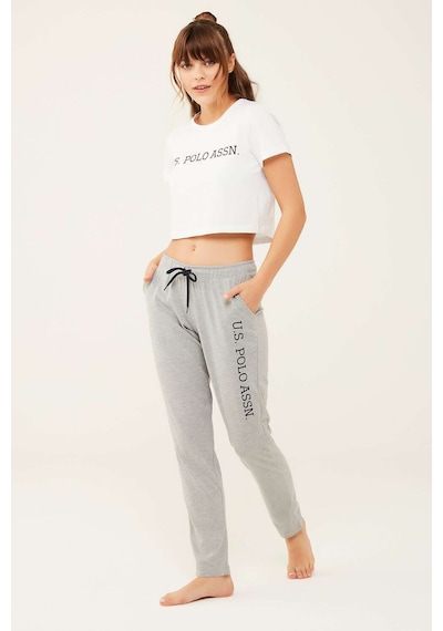 U.S. Polo Assn. Kadın Gri Melanj Pijama Altı 16601 Gri