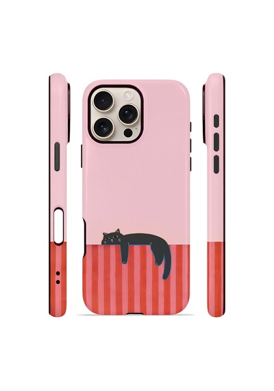 Apple iPhone Uyumlu 16 Pro Max Vorian Çift Katmanlı Magsafe Kılıf Lazy Cat Sunset