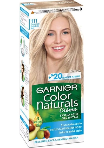 Garnier Color Naturals 111 Ekstra Açık D.Kül Sarı