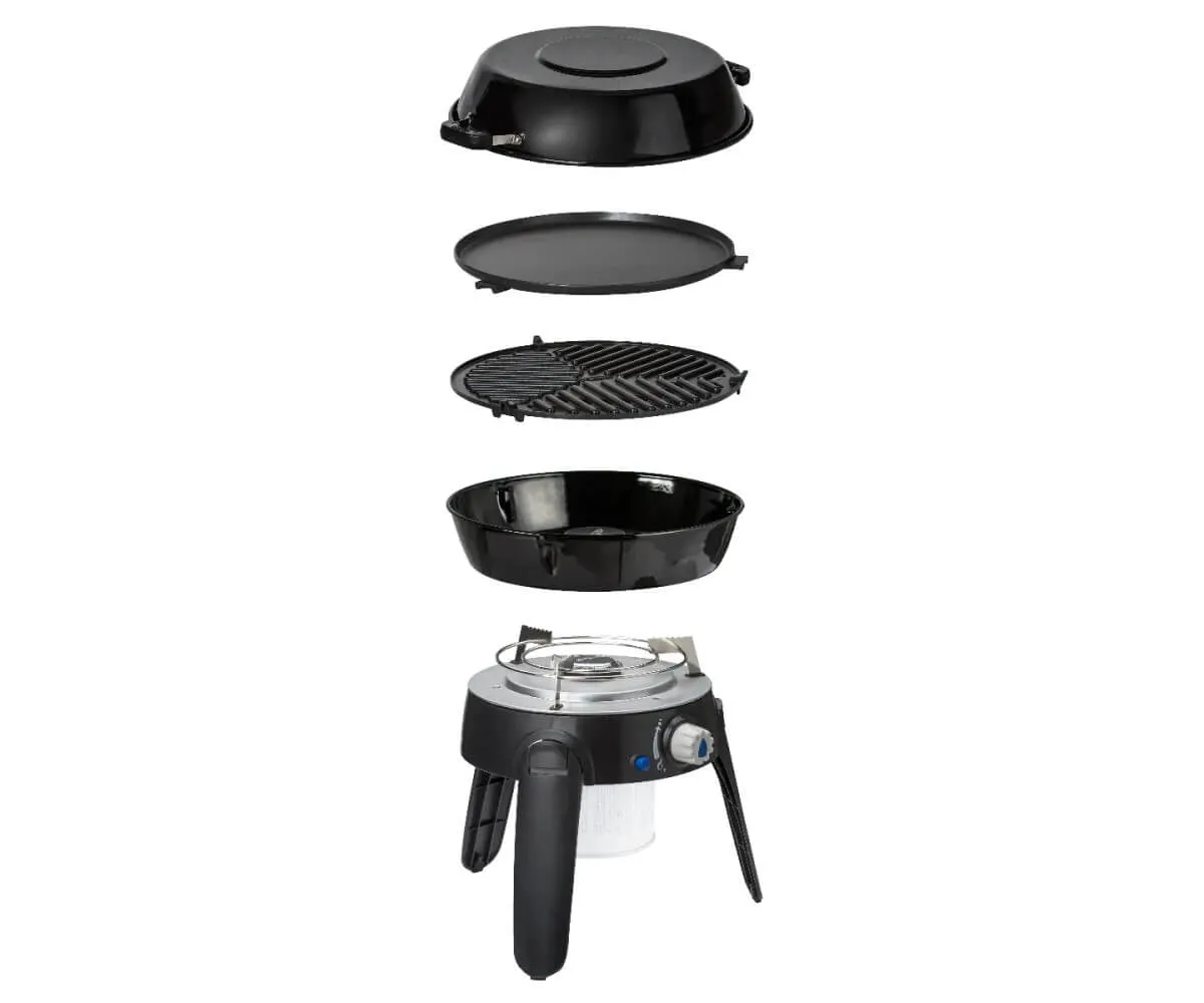 Cadac Safari Chef 30 Hp Kartuşlu Barbekü - Piezo Ateşleme Sistemli, Siyah Siyah
