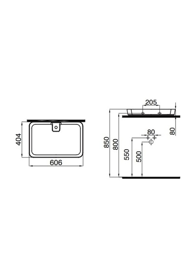 İdevit Slim Dikdörtgen Lavabo 40X60