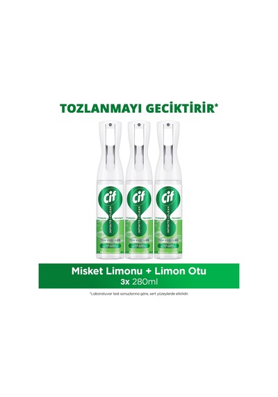 Infinite Clean Doğal Probiyotikli Anti Toz Yedek Şişe İçin Misket Limonu & Limon Otu 280 Ml X3 3’lü Set