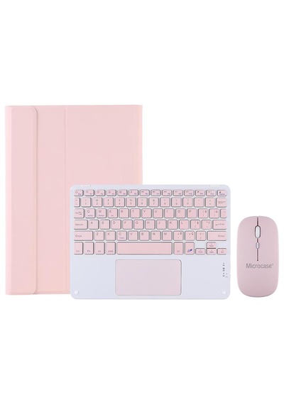 Tab M10 Tb328fu Bt Touchpad Klavye+mouse+stand Kılıf-bkk7 Pembe