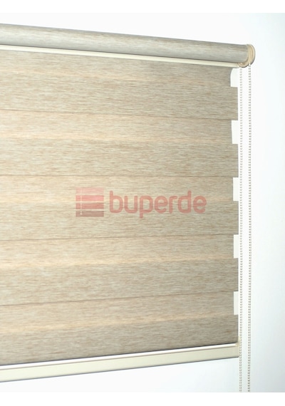 Buperde Krem Eko Bambu Zebra Stor Perde