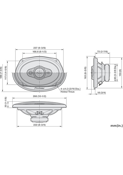 Ts-a6971f A Serisi 600 Watt Oval Oto Hoparlör