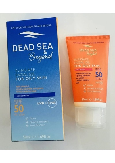 Dead Sea & Beyond Sunsafe Yağlı Ciltler İçin Güneş Koruyucu Jel SPF50 50 ML