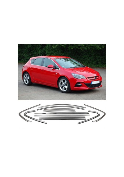 Opel Astra J Hb Krom Cam Çerçevesi 2010-2014 12 Parça