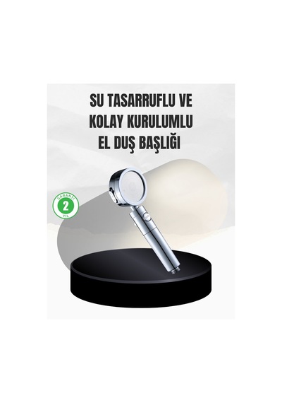 Kolay Montajlı 3 Modlu Yüksek Basınç Duş Başlığı Çr