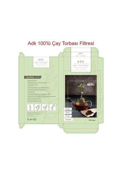 Adk 5 Paket 100 Lü Çay Filtresi Torbası Demlik Filtre Cin354-5