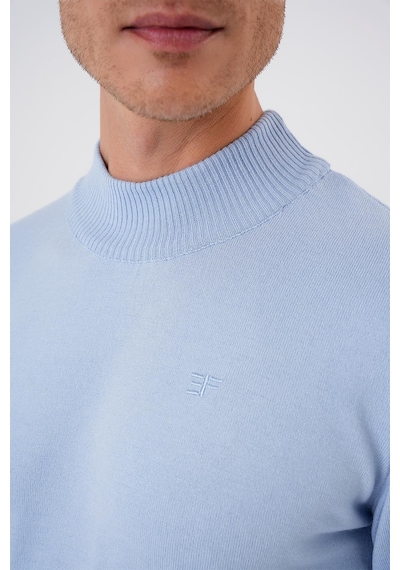 Efor Tr 876 Slim Fit Mavi Klasik Triko Mavi