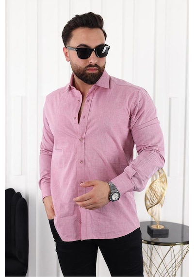 Mcz Giyim Pembe Renk Uzun Kollu Cepsiz Klasik Regular Erkek Gömlek 10004 Mcz Giyim Pembe Renk Uzun Kollu Cepsiz Klasik Regular Erkek Gömlek 10004