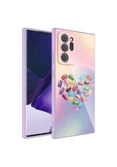 Galaxy Note 20 Ultra Kılıf Kamera Korumalı Desenli Sert Silikon Zore Epoksi Kapak NO1