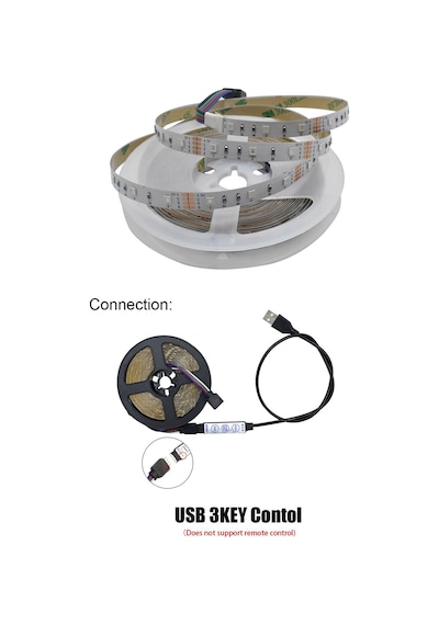 Alkese Renkli (Rgb) Tv Arkası Şerit Led Işık Dekoratif Led Lamba