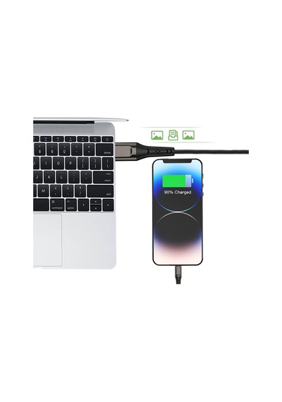 Micflip Usb-a To Lightning Data Ve Şarj Kablosu Siyah
