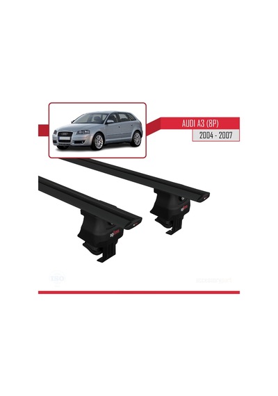Audi A3 8p 2004-2007 Arası İle Uyumlu Ace-4 Ara Atkı Tavan Barı Siyah