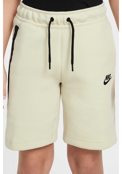 Nike Sportswear Tech Fleece Unisex Kid's Short Çocuk Fermuar Cepli Şort Krem