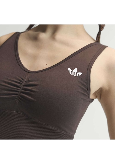 Adidas Ia4524 Seamless Bralet Kadın Bra Kahverengi