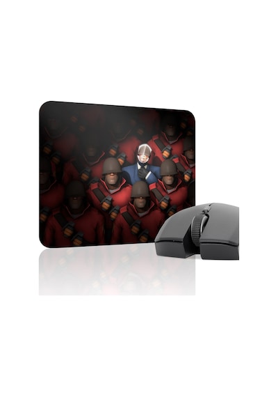 Team Fortress Kaymaz Dikişli Kauçuk Oyuncu Mousepad V3 - 22x18 Gaming Mouse Pad Fare Altlığı