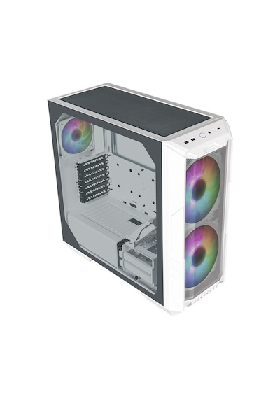 Cooler Master ARGB H500 WGNN S00 Temperli Cam USB-C 3.2 Mid Tower Kasa Beyaz