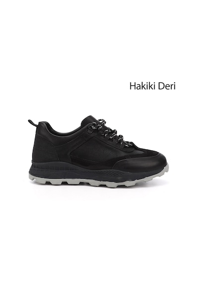 Gönderi(R) Erkek Siyah Bağcıklı Hakiki Deri Comfort Sneaker Ddma74201851 Siyah