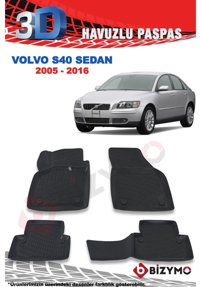 Volvo S40 Sedan 2005-2016 3D Paspas Takımı Bizymo