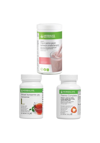 Herbalife Shake Ahududulu Ve Beyaz Çikolatalı Thermo Complete Ve Klasik Çay 50 Gr