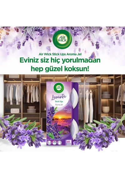 Jel Stick Up Küçük Alanlara Özel Oda Kokusu Lavanta 60 Gün Etkili Diğer