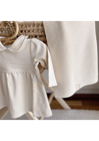 Naturaborn Naturaborn Gots Organik Sertifikalı Kroşetalı Bebek Elbisesi
