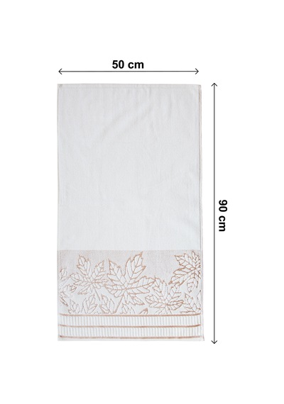 Çınar Jakarlı 6 Lı Kadife Pamuklu El Ve Yüz Havlu Seti 50x90 Cm - 04557 - Gold Altın - Siyah