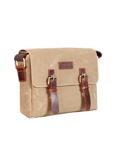 Gillario Design 01 Kanvas - Deri Camel Omuz Çantası