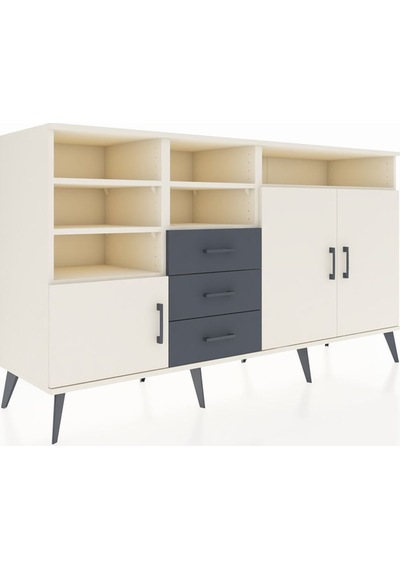 Hyperion Konsol 7 Raflı 3 Çekmeceli 3 Kapaklı 176x44x99 Aytaşı-ay Aytaşı-aytaşı/antrasit Hyperion Konsol 7 Raflı 3 Çekmeceli 3 Kapaklı 176x44x99 Aytaşı-ay Aytaşı-aytaşı/antrasit